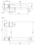 Bateria umywalkowa podtynkowa brąz szczotkowany Silia Deante