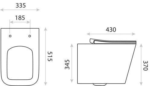 Miska wisząca LAVITA MAIO + deska