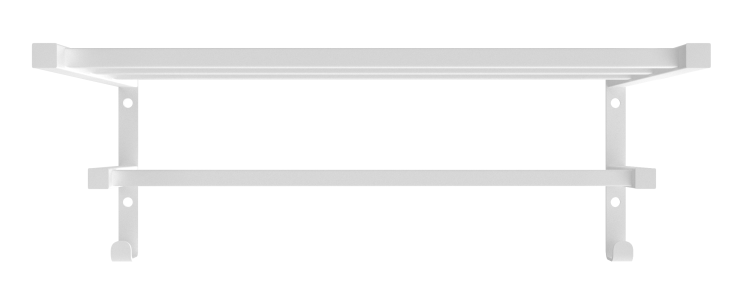 Półka ścienna HF Sheffield 52x25,6 round biały mat Hygge Family