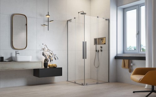 Kabina prysznicowa Furo SL Brushed Nickel KDD Radaway nikiel