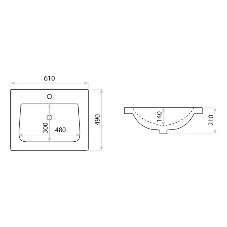 Umywalka meblowa Kansas 600 Lavita