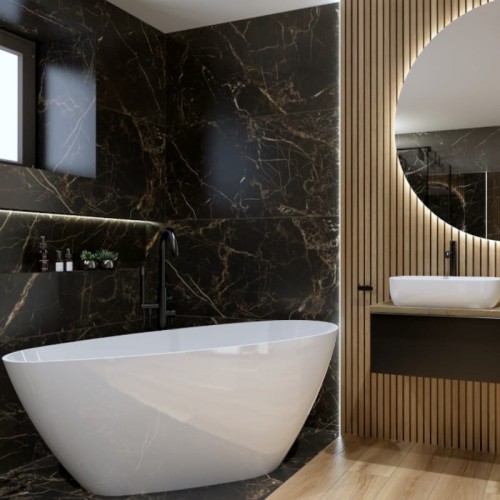 Wanna wolnostojąca Pietra 1500 Snow White Glossy Lavita