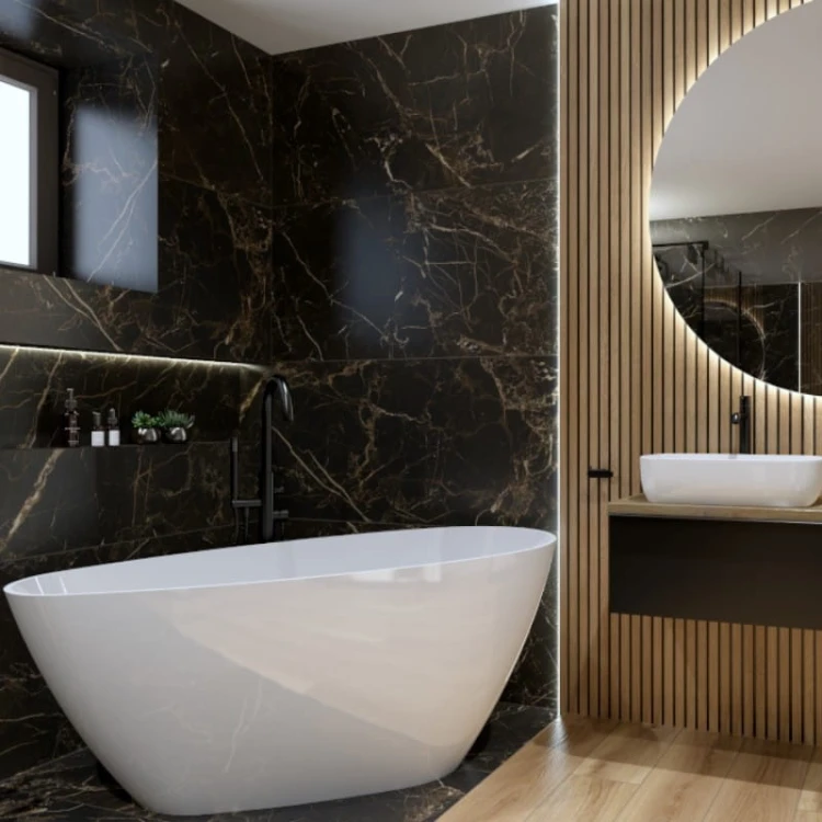 Wanna wolnostojąca Pietra 1500 Snow White Glossy Lavita