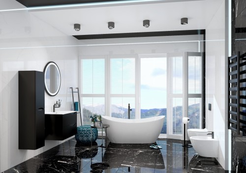 Szafka wisząca Kolorado Black Mat 800 Lavita