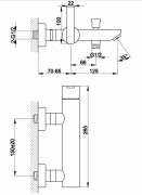 Bateria prysznicowa natynkowa KOHLMAN Gixs QW120G