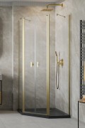 Kabina pięciokątna Radaway Nes Brushed Gold PTD
