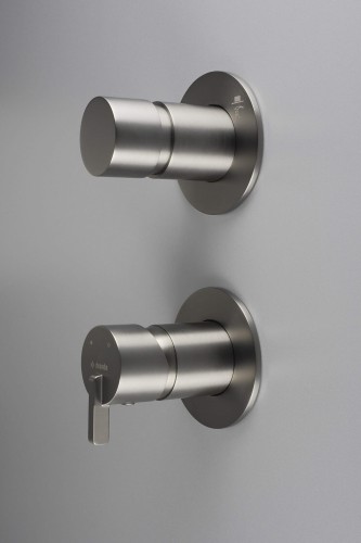 Bateria prysznicowa z przełącznikiem natrysku Silia Deante titanium