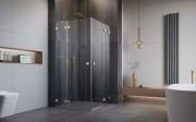 Kabina prysznicowa Essenza Pro Brushed Gold KDD Radaway złota