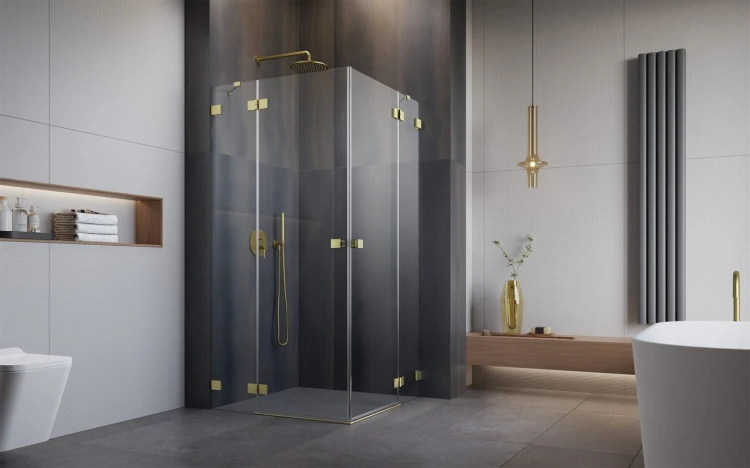 Kabina prysznicowa Essenza Pro Brushed Gold KDD Radaway złota