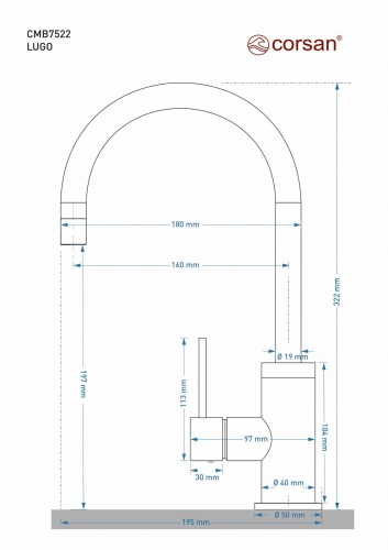 Bateria corsan cmb7522bl lugo czarna