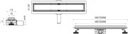 Odpływ liniowy Plate steel 900 Lavita