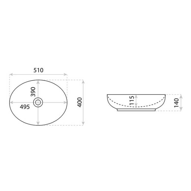 Umywalka nablatowa CEREZA Lavita