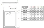 Brodzik prostokątny Radaway Doros F 120x80
