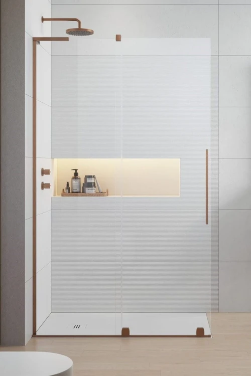 Kabina prysznicowa Furo SL Brushed Copper Walk-in Radaway lewa