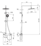 Deszczownica z baterią prysznicową Arnika Deante złoto szczotkowane