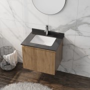 Szafka wisząca z blatem i umywalką Irvine Wood 600 Lavita