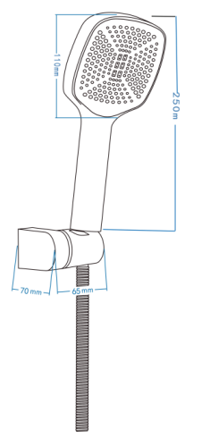 Zestaw prysznicowy punktowy czarny nero Maro Deante