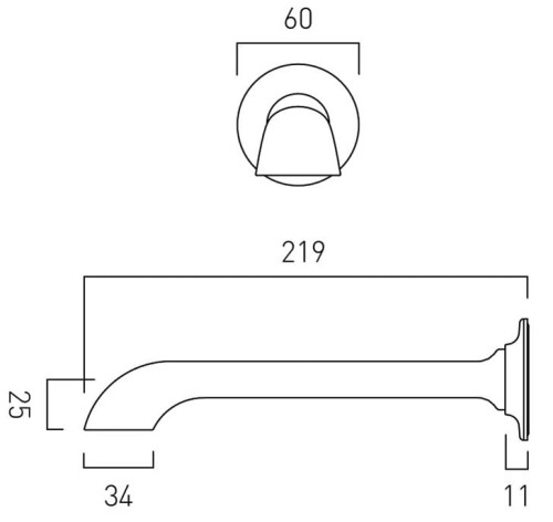 Wylewka wannowa naścienna Axbridge Cross Chrom Vado