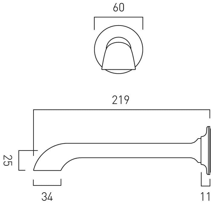 Wylewka wannowa naścienna Axbridge Cross Chrom Vado