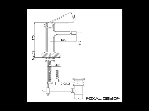 Bateria bidetowa KOHLMAN Foxal QB130F
