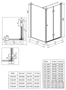 Kabina prysznicowa kwadratowa 80x80x200 chrom Kerria Plus Deante