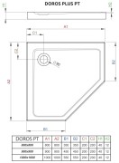 Brodzik pięciokątny Radaway Doros Plus PT 100x100