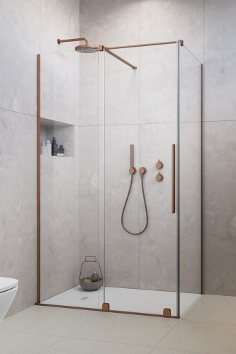 Kabina prysznicowa Furo Brushed Copper KDJ Radaway lewa