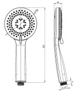 Zestaw prysznicowy podtynkowy z wylewką wannową złoty Arnika Deante
