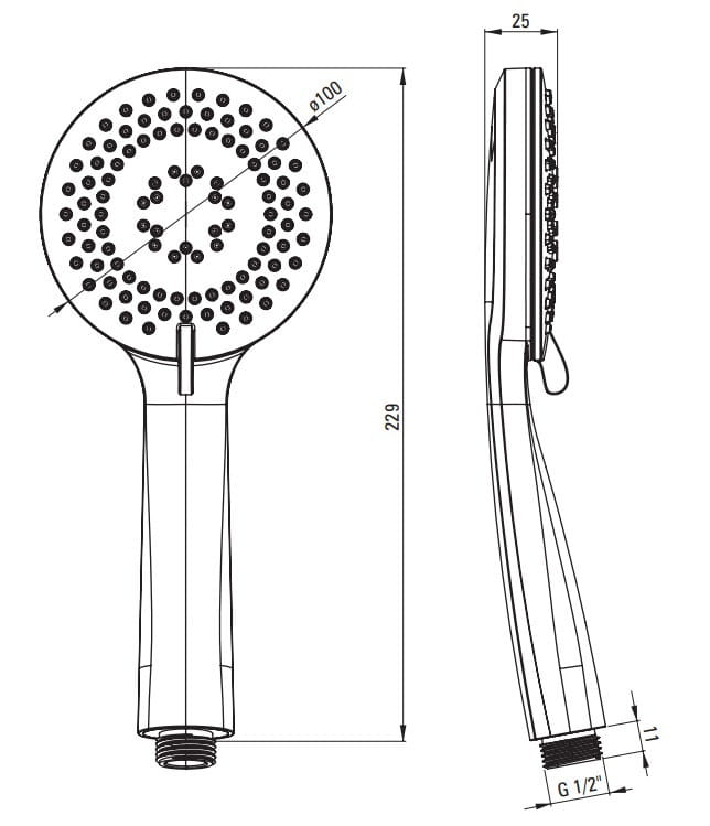 Zestaw prysznicowy podtynkowy z wylewką wannową złoty Arnika Deante
