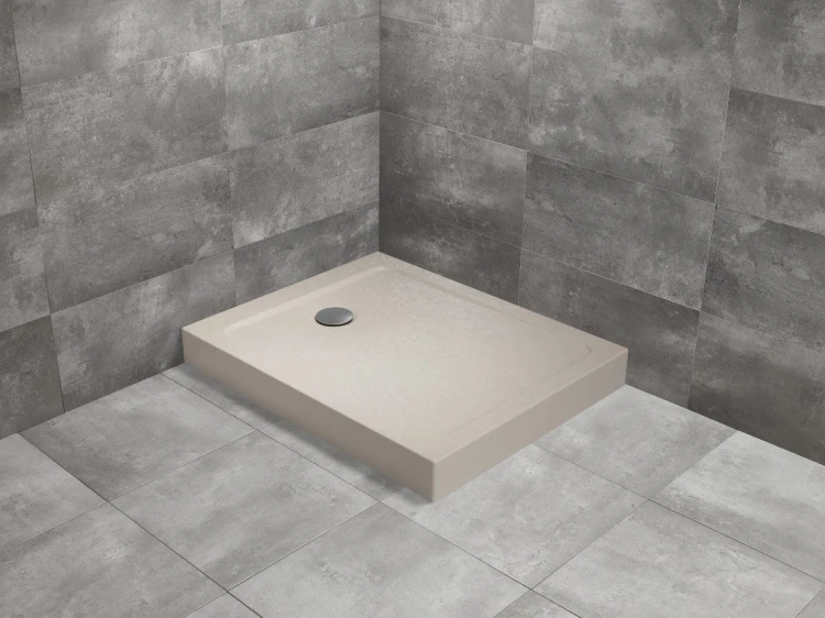 Brodzik prostokątny Radaway Doros F Compact 100x80 Stone kaszmirowy