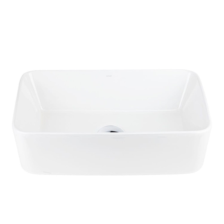 Umywalka nablatowa ango uc5627ch prostokątna 480x295x135 mm chromowany korek