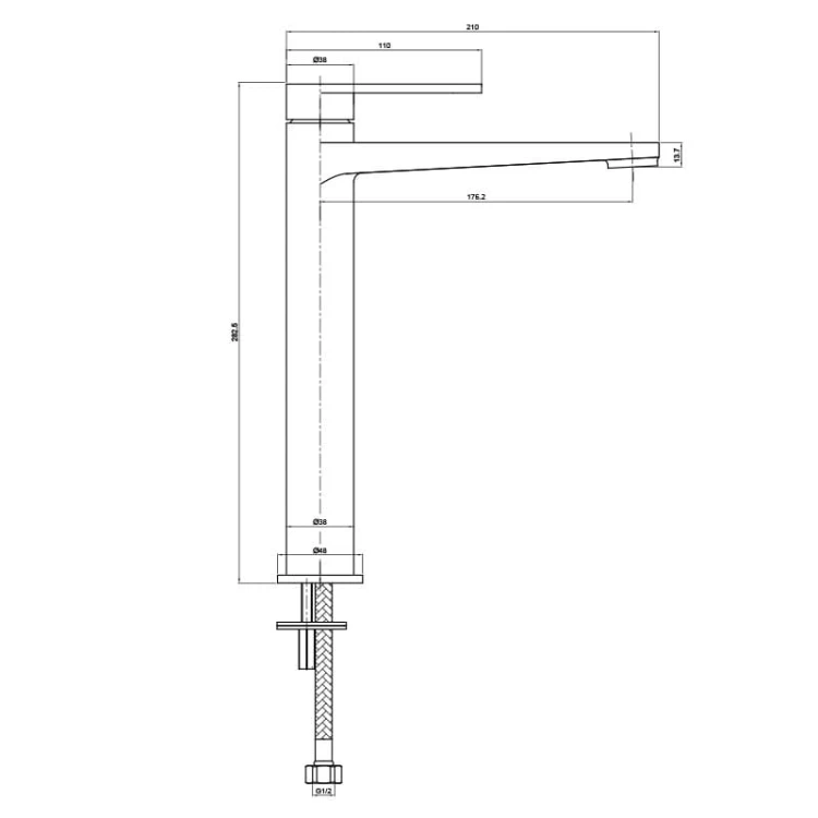 Bateria umywalkowa wysoka Cetus Chrome Lavita