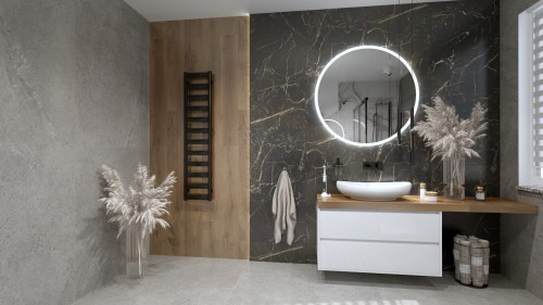 Grzejnik łazienkowy Hermes Black 1390 Lavita