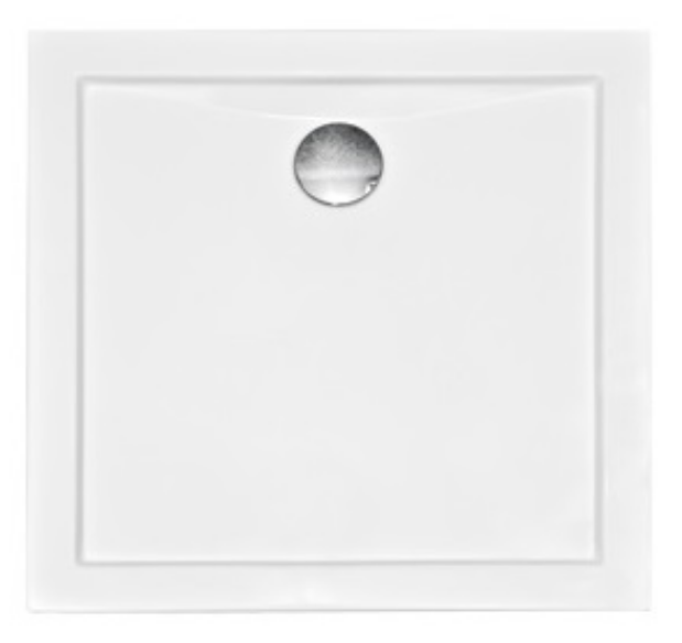 Brodzik kwadratowy biały AQUARIUS SLIMLINE 90X90X3 Besco