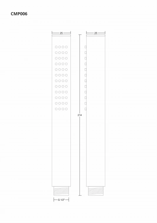 Słuchawka prysznicowa corsan cmp006ch chromowana
