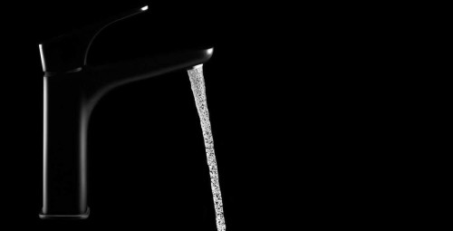 Bateria umywalkowa wysoka czarna nero Hiacynt Deante