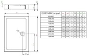 Brodzik prostokątny Radaway Doros D Compact 120x90 Stone kaszmirowy