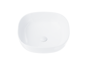 Wolnostojąca umywalka nablatowa corsan 649995 kwadratowa biała 42 x 42 x 14,5 cm z korkiem białym