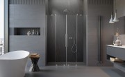 Drzwi prysznicowe Furo Brushed Nickel DWD Radaway nikiel
