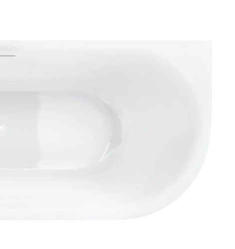 Wanna narożna intero v230mlwh 150 cm montaż lewostronny przelew szczelinowy korek klik klak biały