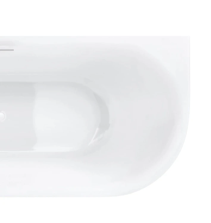 Wanna narożna intero v230mlwh 150 cm montaż lewostronny przelew szczelinowy korek klik klak biały