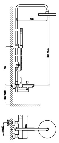 Zestaw wannowo-prysznicowy KOHLMAN Roxin QW277R