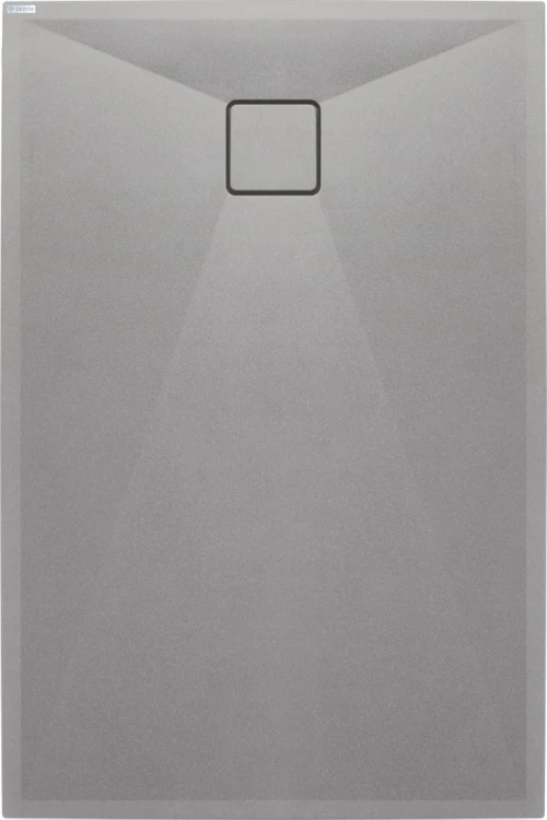 Brodzik granitowy prostokątny 100x90 szary metalik Correo Deante