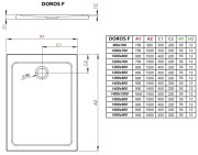 Brodzik prostokątny Radaway Doros F 120x90 Stone kaszmirowy