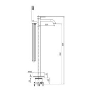 Bateria wannowa wolnostojąca Orion Chrome Lavita