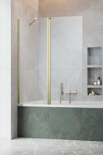 Parawan nawannowy Radaway Nes Brushed Gold PND II lewy