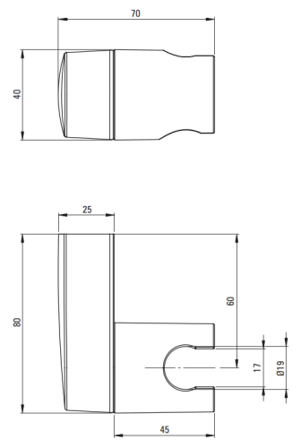 Uchwyt punktowy słuchawki ruchomy czarny nero Deante