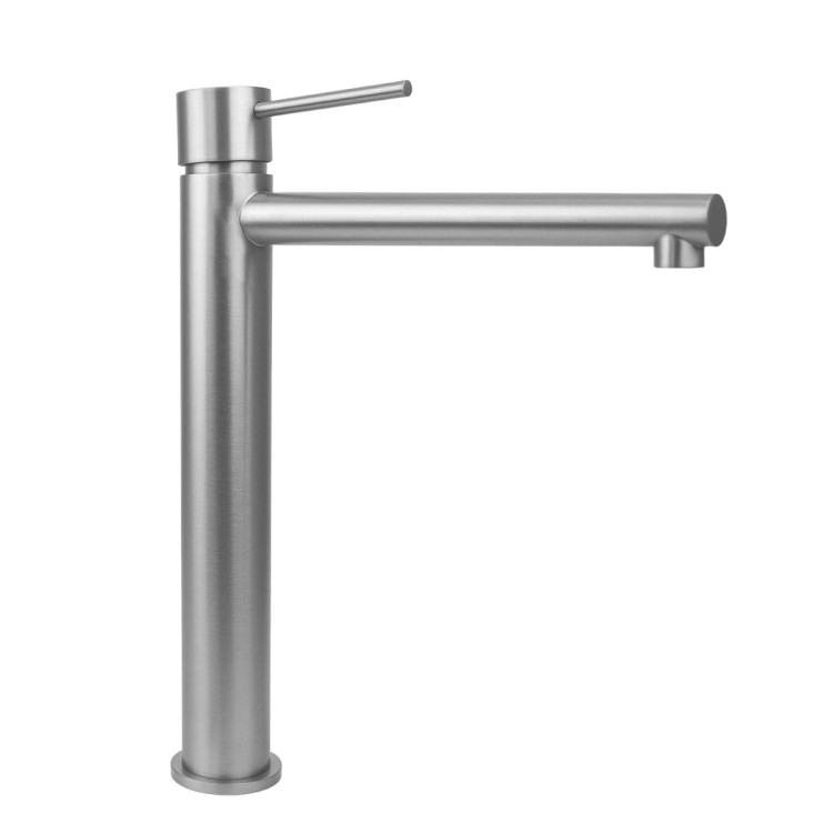 Wysoka bateria umywalkowa lugo cmb7512bsl stal szczotkowana