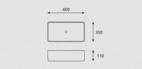 Umywalka nablatowa LAVITA Pasana Slim Black