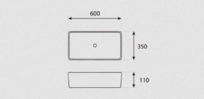 Umywalka nablatowa LAVITA Pasana Slim Black